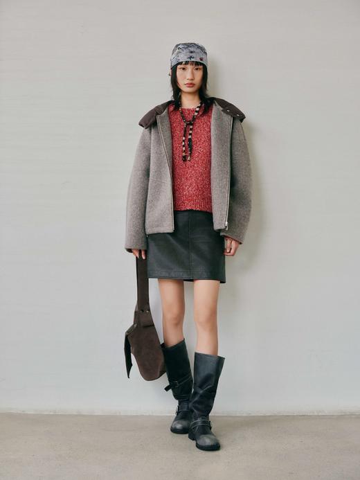 【商场同款】麦檬短款毛呢外套4GB212551 商品图0