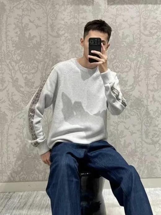 迪奥 袖子织带提花圆领毛衣 男女同款（ZY*BG） 商品图3