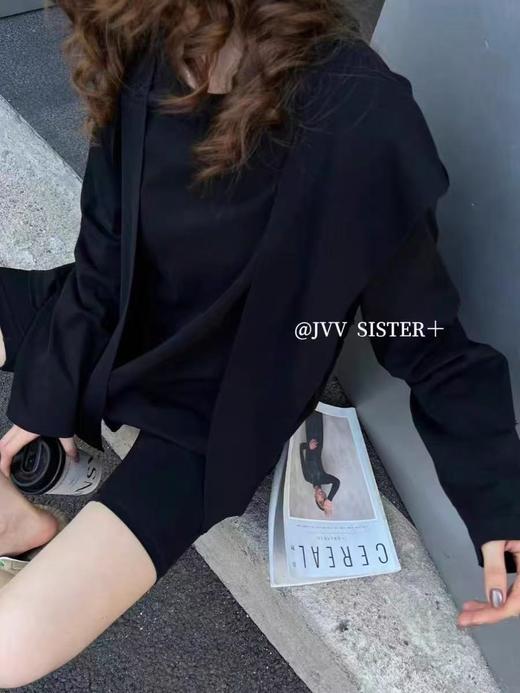 【清仓价】不参与退换 -中长连帽假两件连帽披肩款长袖小衫-喜出 商品图5