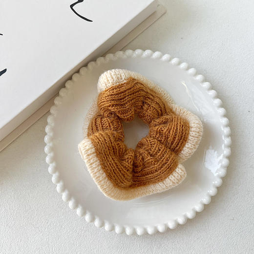 复古撞色针织木耳边发圈-纪念日百货门店同款167950059 商品图3