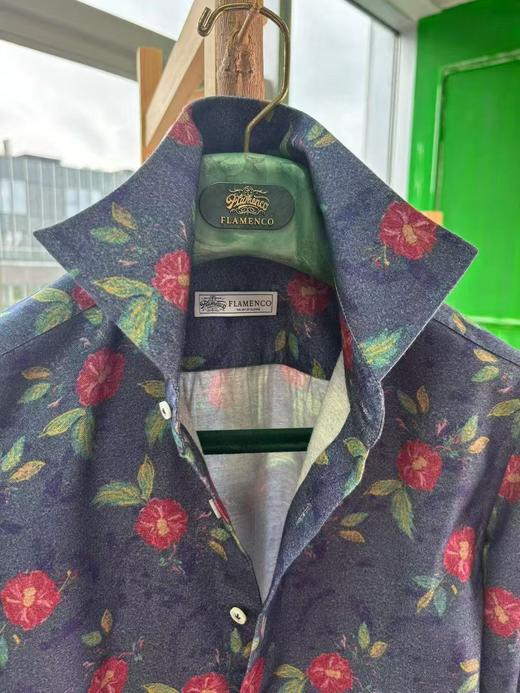 「36色可选」Flamenco 印花法兰绒埃及棉意式工艺衬衫 商品图6