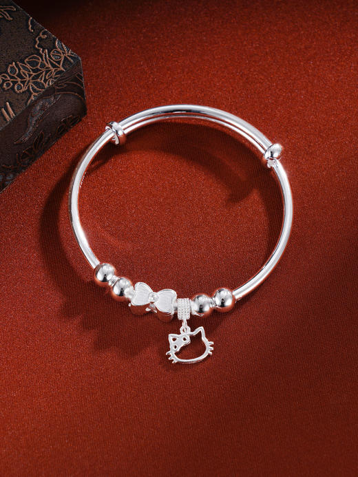 子佩集S999银【花灵蝶梦】童镯【WT000131】纯银儿童蝴蝶花朵2411 商品图0