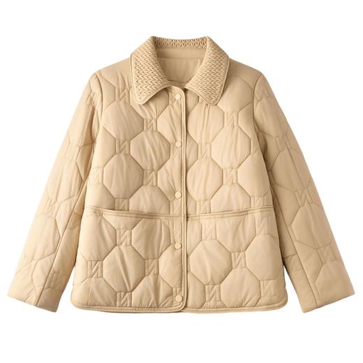 A6998 编织翻领棉衣外套女装2025冬季新款加厚保暖不臃肿小个子短款棉服 商品图4