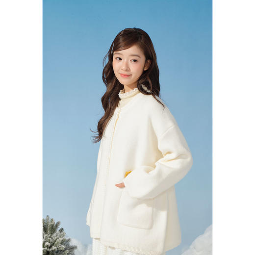 复古手工钩花口袋毛衣-纪念日百货门店同款167447912 商品图2