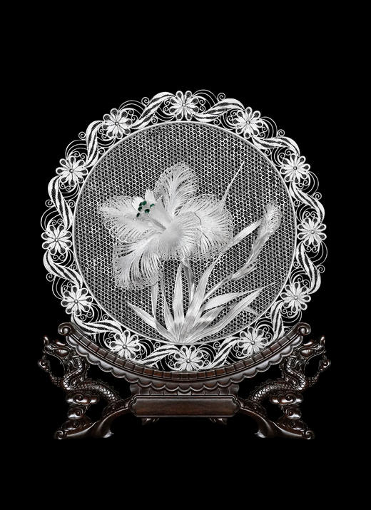 子佩集S999银纯手工制作【雅鸢凝露】花丝盘纯银摆件大师工坊原创设计【YYNLHSP】2409 商品图0