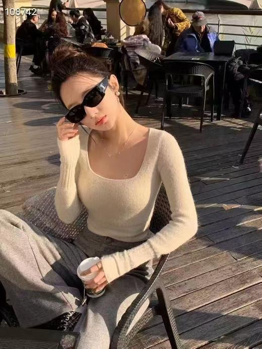 赛琳 镜腿标识 凯旋门logo 板材镜架 长方形 太阳眼镜 女款（JH） 商品图2