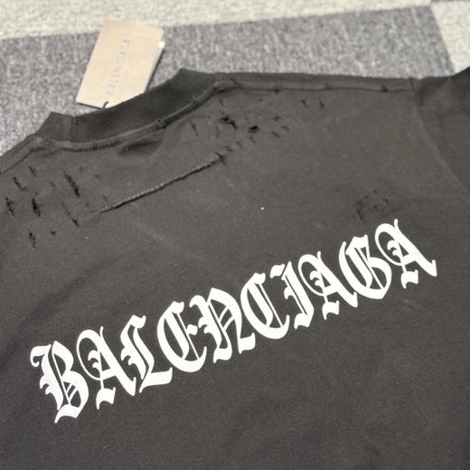 巴黎家纯色后背字母图案休闲T恤 商品图5