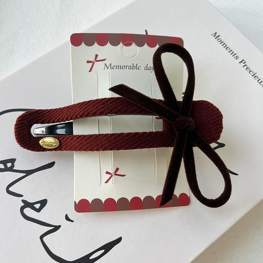 复古格纹蝴蝶结侧边夹头饰-纪念日百货门店同款167796805 商品图1