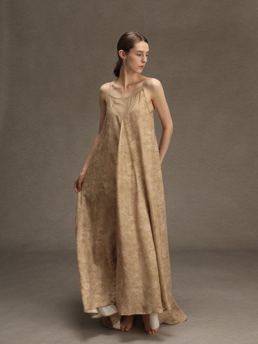 ranyepersonal｜PARADOX25DR05-2 拼接铜氨茧色吊带连衣裙 [ 茧 ] 商品图10