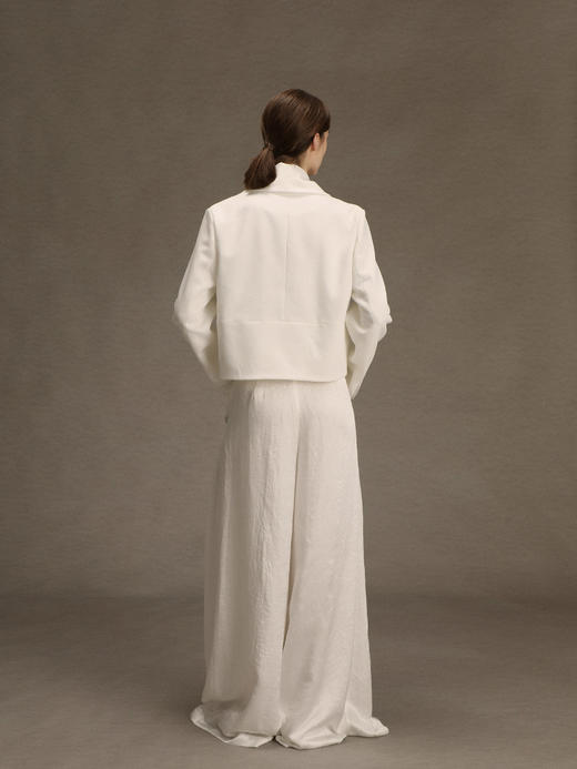 ranyepersonal｜PARADOX25BA01-2 粗斜纹白色短款西装 [ 白 ] 商品图4