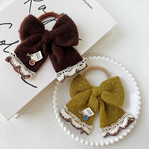 复古针织蝴蝶结皮筋头饰-纪念日百货门店同款167950139 商品图3