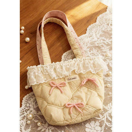 小众通勤卷毛小狗蕾丝单肩包-纪念日百货门店同款168194398 商品图1