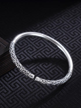 子佩集S999银【云水禅心】手镯【WZ003563】纯银2411