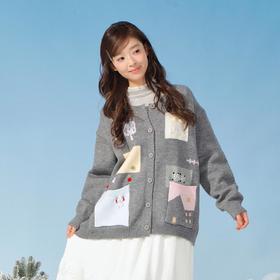 复古撞色立体提花毛衣-纪念日百货门店同款167447883