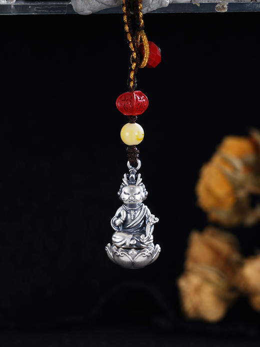 子佩集S999银【生肖护法】钥匙扣【PJ000562】纯银仿古十二生肖底座可转动2412 商品图0