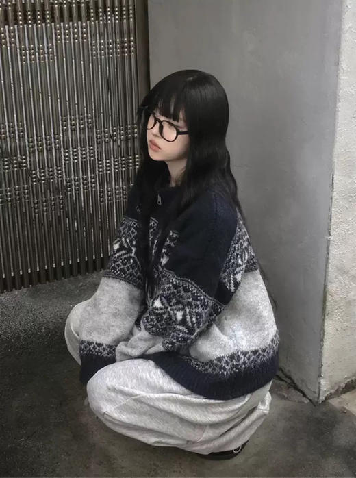 费尔岛蓝灰开衫 商品图4