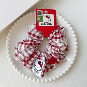 少女甜美风红格纹KT发圈-纪念日百货门店同款167749208