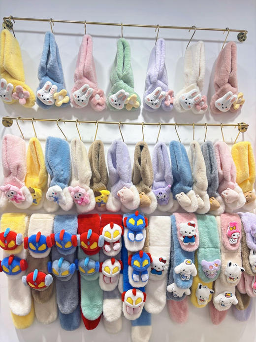 清仓福利！冬季儿童可爱卡通图案交叉围巾 商品图10