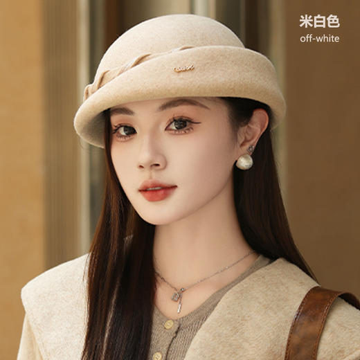 【服饰鞋包】-法式赫本风毛呢贝雷帽文艺澳洲羊毛复古毡帽 商品图5
