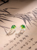 子佩集S925银【竹影清幽】耳钉【ES00269】纯银竹叶珐琅彩2412 商品缩略图0