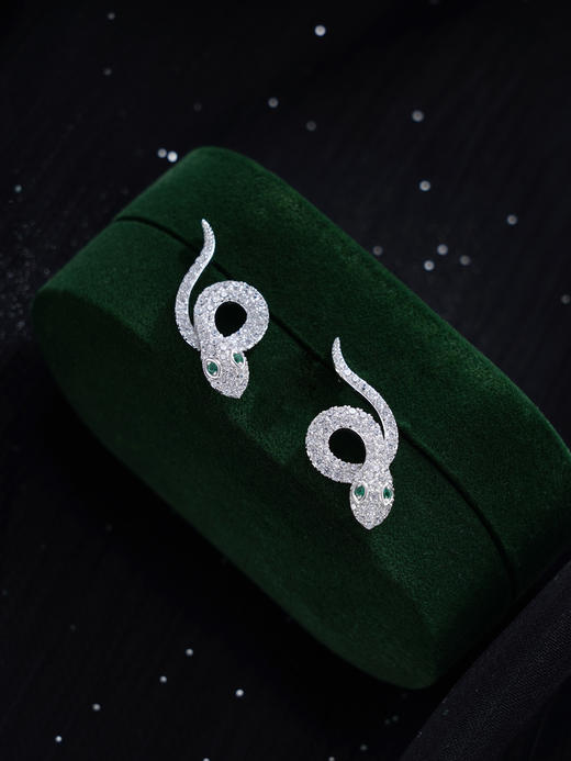 子佩集S925银【碧眼灵蛇】耳钉【YEH-2447106】纯银时尚2411 商品图0