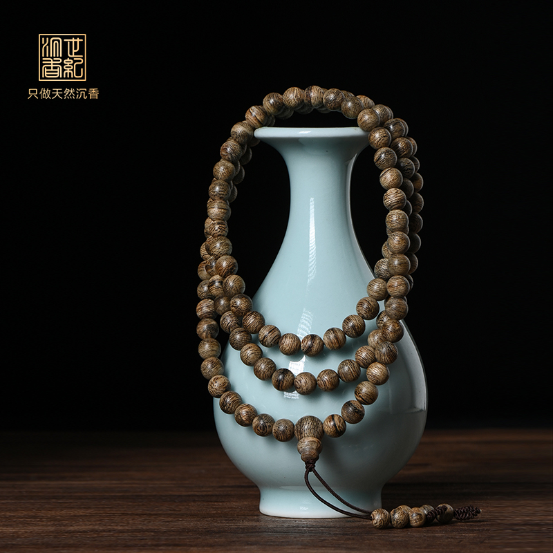 天然达拉干沉香佛珠 6.5mm*108颗 13克 SP12248