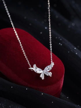 子佩集S925银【蝶蝶清歌】套链【XL022073】纯银时尚项链2411