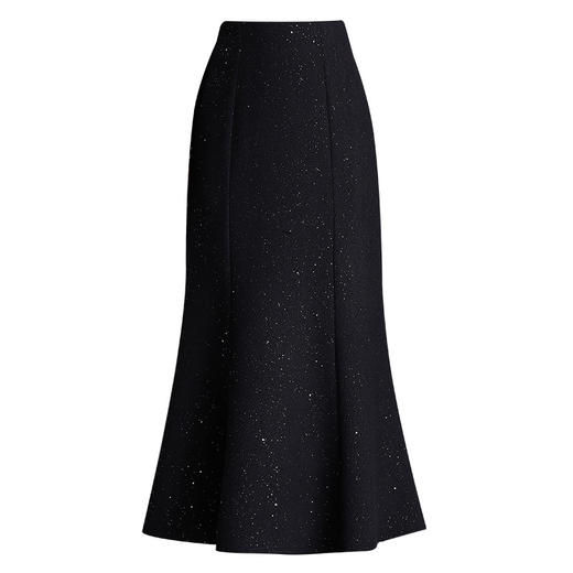 JYM-2495-8298亮片毛呢鱼尾长裙a字裙女高腰显瘦加厚冬季新款半身裙包臀一步裙 商品图4