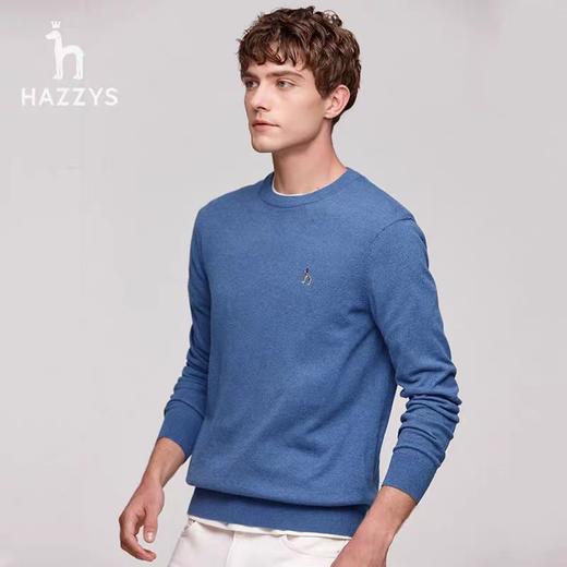 hazzys哈吉斯秋冬新款男款简约打底羊毛衫毛衣 商品图1