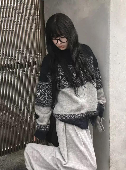 费尔岛蓝灰开衫 商品图5