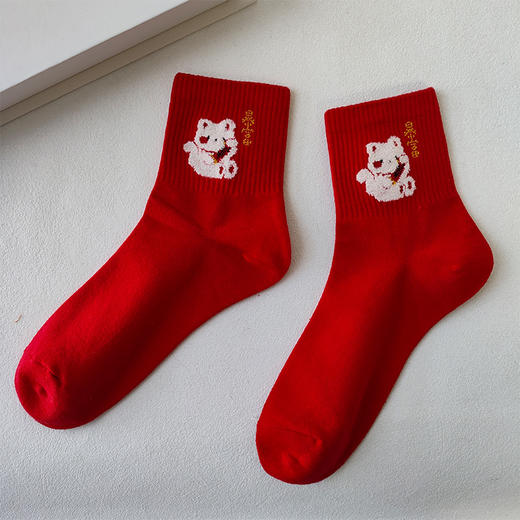 设计可爱萌趣小动物提花新年袜袜子-纪念日百货门店同款168147671 商品图5