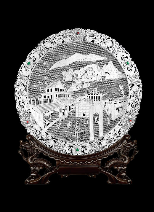 子佩集S999银手工银花丝【宽窄芙蓉花丝盘】大师工坊原创设计【KZFRHSP】2409 商品图0