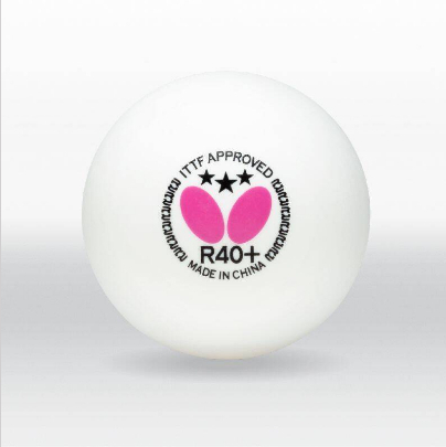 BUTTERFLY 蝴蝶 新材料R40+有缝乒乓球 国球汇