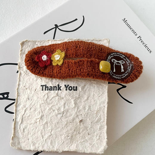 复古针织小花夹盘发夹-纪念日百货门店同款167950091 商品图2