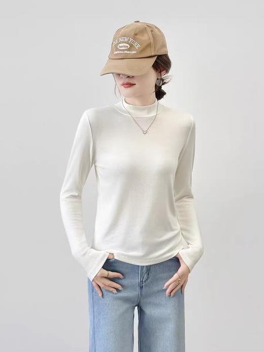 【超值特卖】半高领款～薄款长袖皮肤衣打底衫-喜出 商品图0