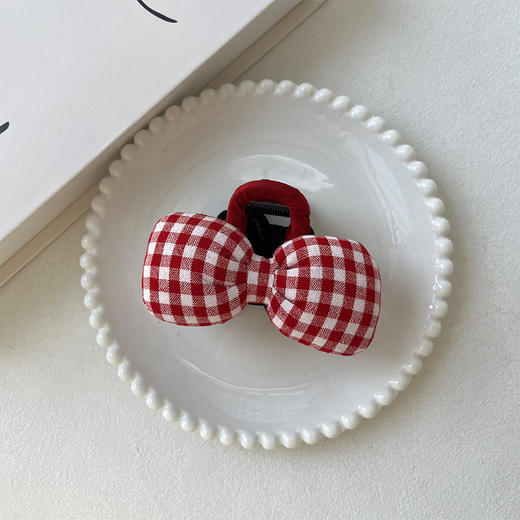 小众可爱红格子KT扎发抓夹-纪念日百货门店同款167749224 商品图1