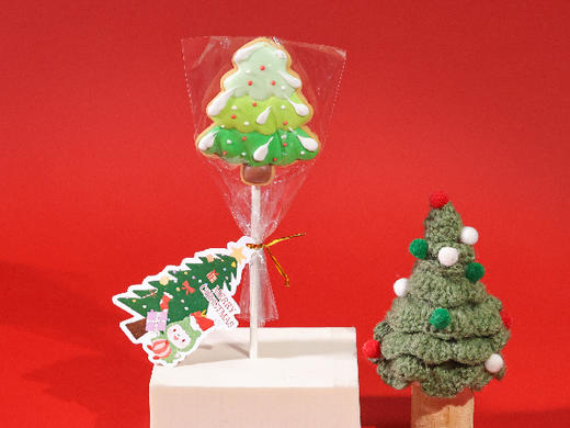 圣诞棒棒糖糖霜饼干（圣诞树） 商品图0
