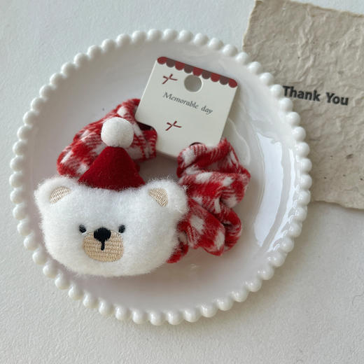 红格子奶呼呼立体小熊发圈-纪念日百货门店同款167795491 商品图1