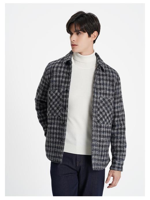 callisto高智系列灰色绵羊毛混纺外套 商品图2