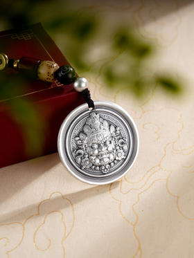 子佩集S999银【财缘巧合】钥匙扣【HSYSK005】纯银仿古2412