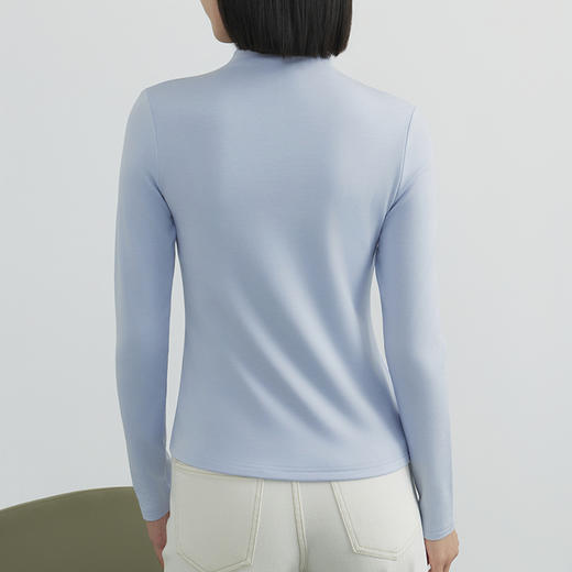 A30311保暖衣女秋冬新款立领依翡丝抗菌吸湿排汗长袖t恤内搭修身打底衫 商品图2