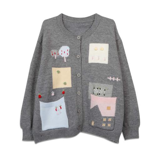 复古撞色立体提花毛衣-纪念日百货门店同款167447883 商品图4