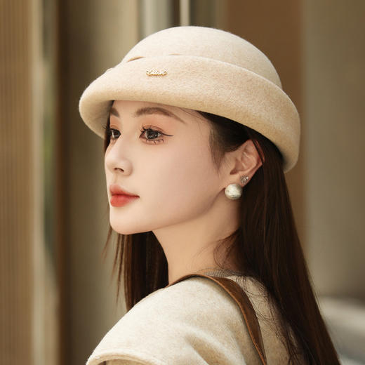 【服饰鞋包】-法式赫本风毛呢贝雷帽文艺澳洲羊毛复古毡帽 商品图1