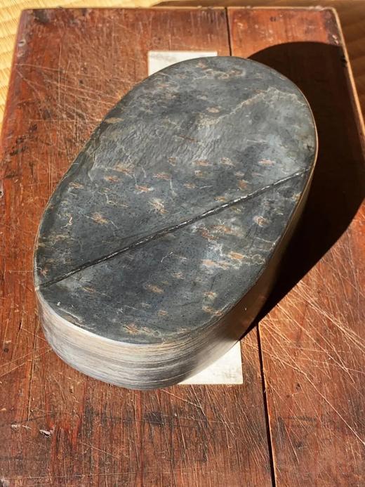 歙砚石金晕星纹银斑汉式硯台，顺丰包邮 商品图2