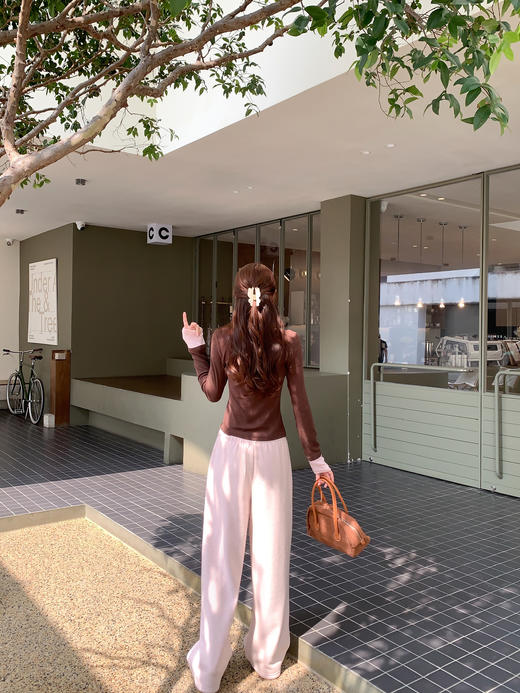 <曾小咸推荐> 现货秒杀！微信超特价！假两件棕色长袖t恤 日常129.99 立减70 秒杀59.99！ 商品图6