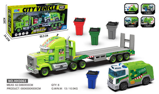 小演员声光音乐喷水儿童惯性消防车环卫处警察托运车玩具男孩礼物 商品图3