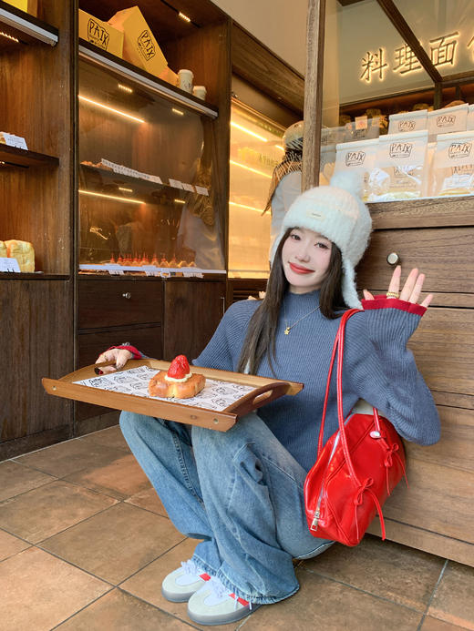 <曾小咸推荐>现货秒杀！微信超特价！半高领灰色长袖针织衫 日常109.99 立减40 秒杀69.99！ 商品图14