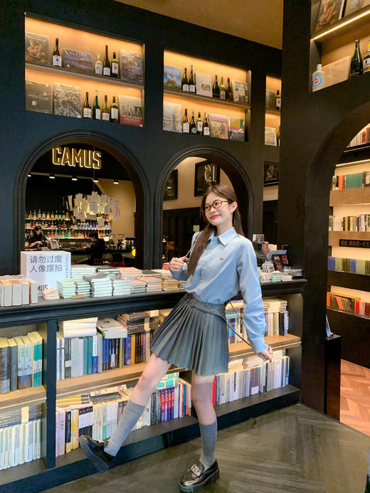 <曾小咸推荐>现货秒杀！微信超特价！韩系学院风 日常169.99 立减110 秒杀79.99！！ 灰色百褶裙  秒杀89.99！ 商品图7