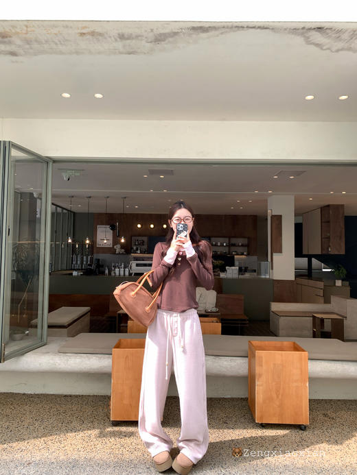 <曾小咸推荐> 现货秒杀！微信超特价！假两件棕色长袖t恤 日常129.99 立减70 秒杀59.99！ 商品图5