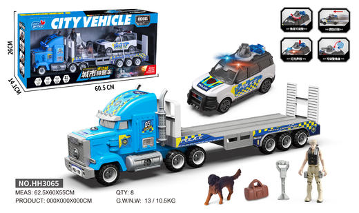 小演员声光音乐喷水儿童惯性消防车环卫处警察托运车玩具男孩礼物 商品图1